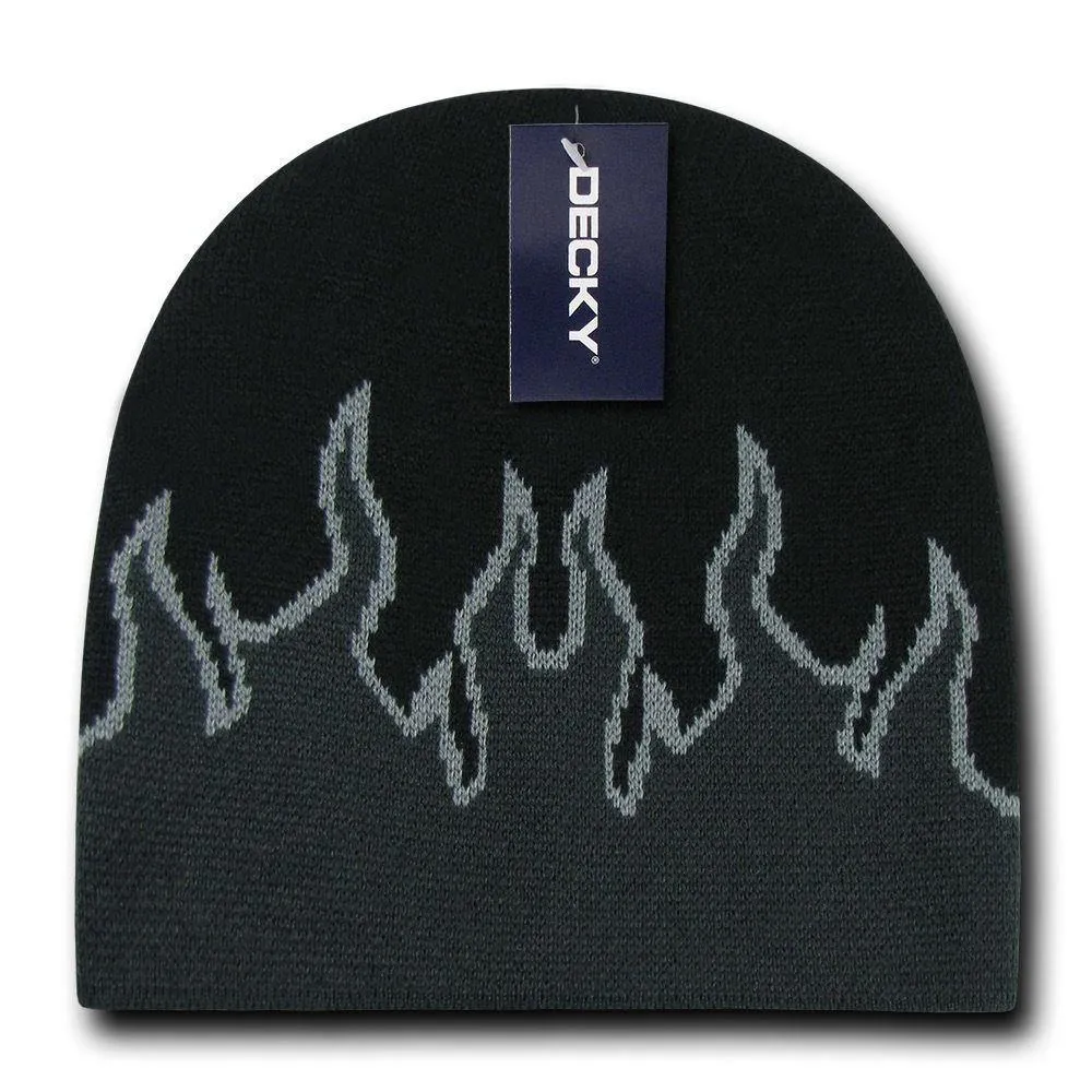 1 Dozen Boys Girls Kids Youth Decky Fire Flame Beanies Caps Hats Wholesale Lot