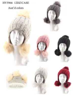 5966 Ladies Fashion Insulated Beanie Hats Wholesale