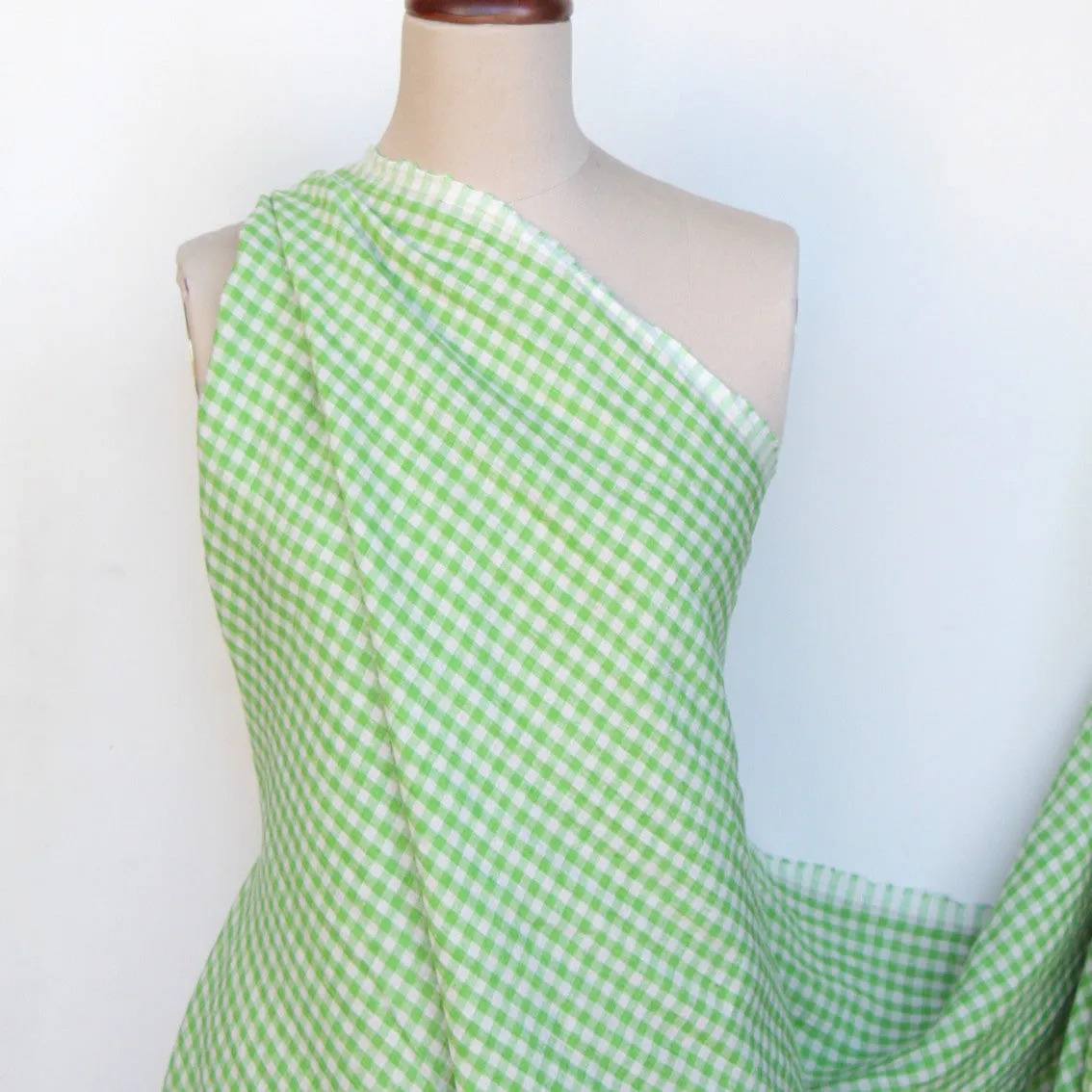 Abby Check Apple Washed Linen