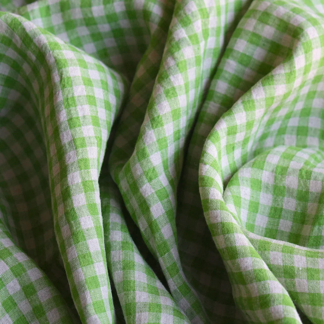 Abby Check Apple Washed Linen