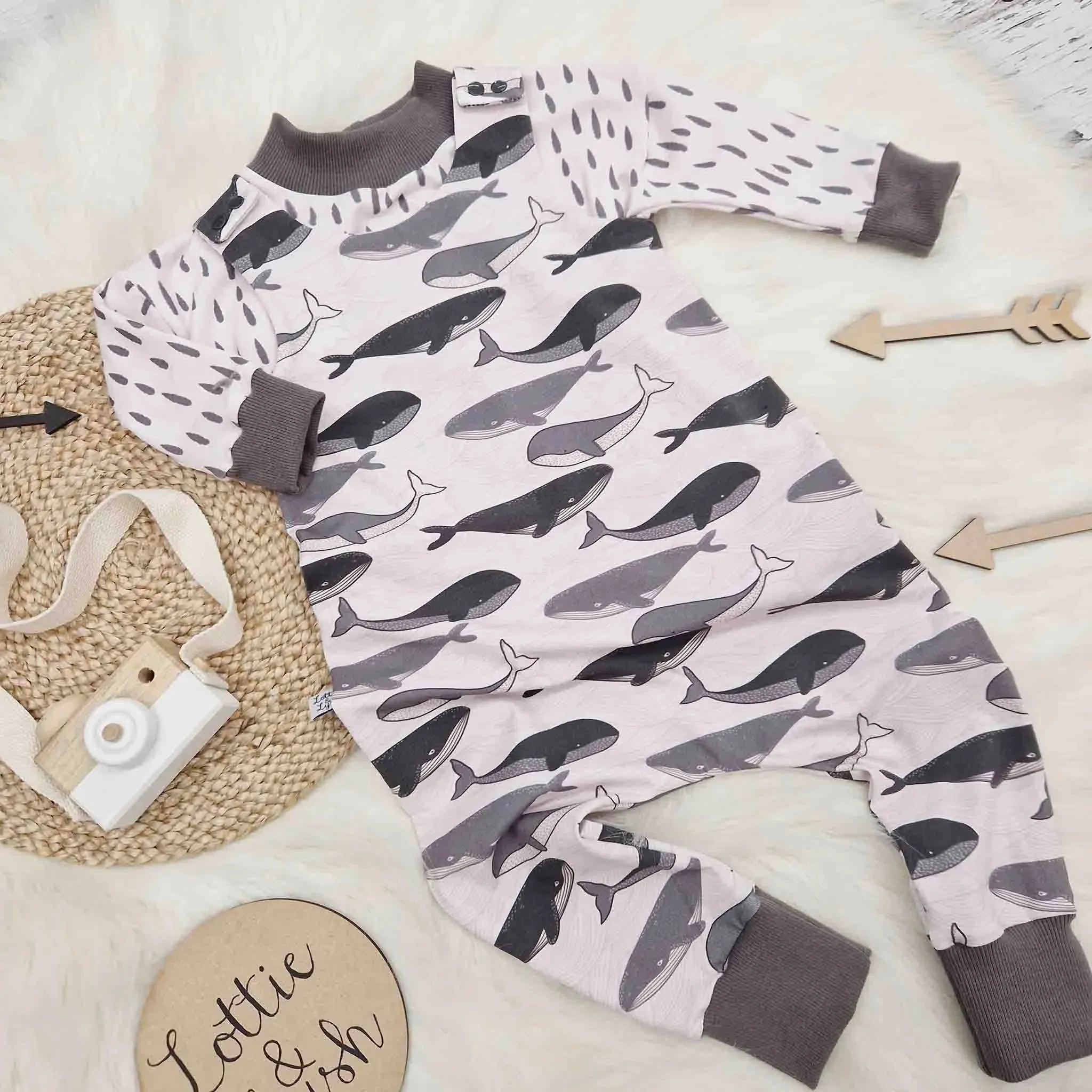 Baby & Toddler Whales Dungarees