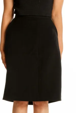Black Pencil Skirt with Side Slit