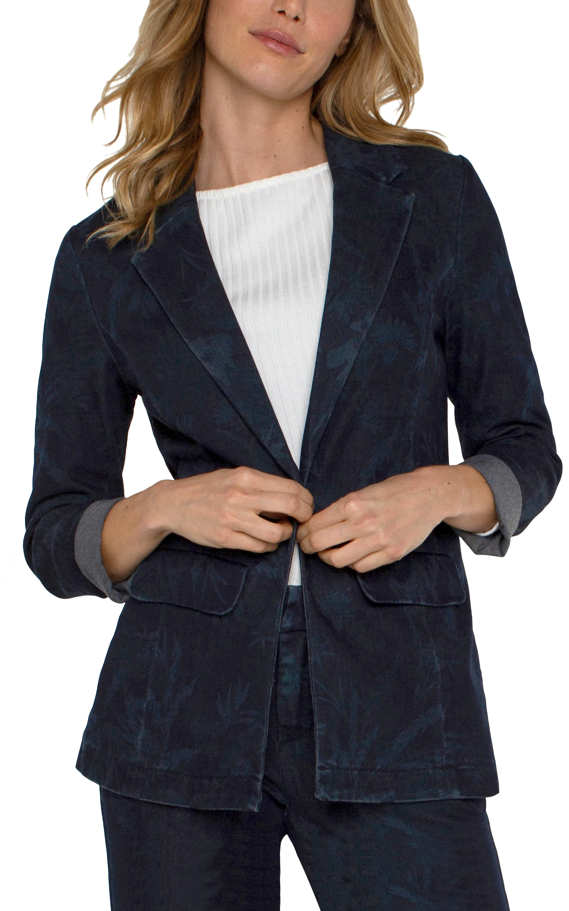 BOYFRIENDSHADOW FLORAL BLAZER
