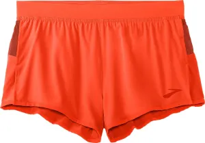 Brooks Men's Split Sherpa Shorts 3" Inseam Red