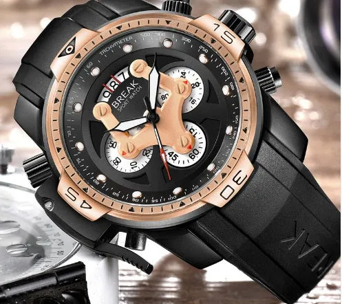 Casual Fashion Rubber Band Sport Wristwatches