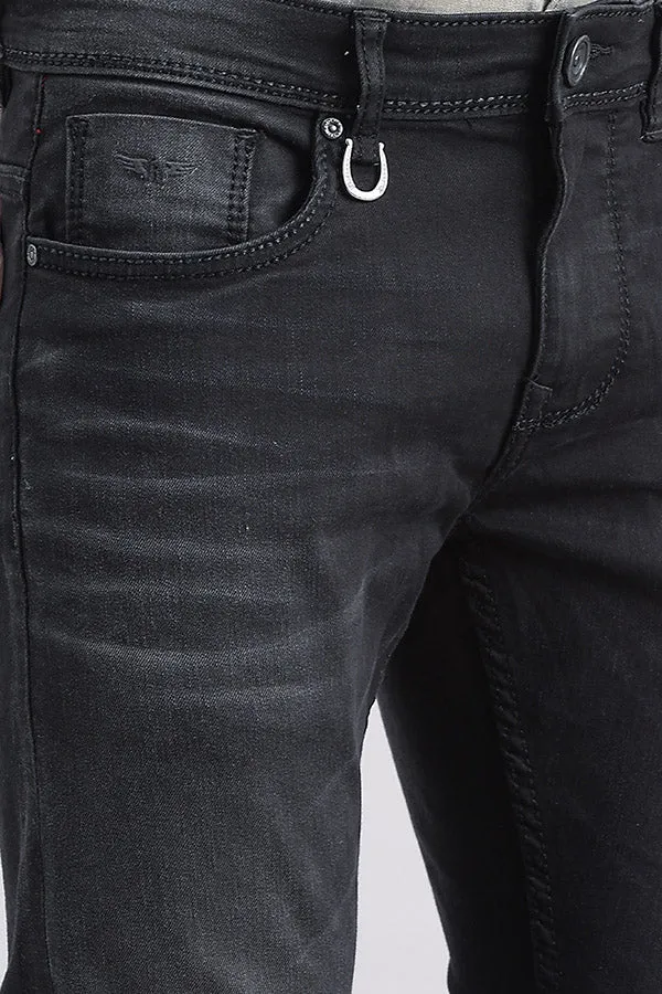 Charcoal 5 Pocket Low-Rise Ankle Length Jeans