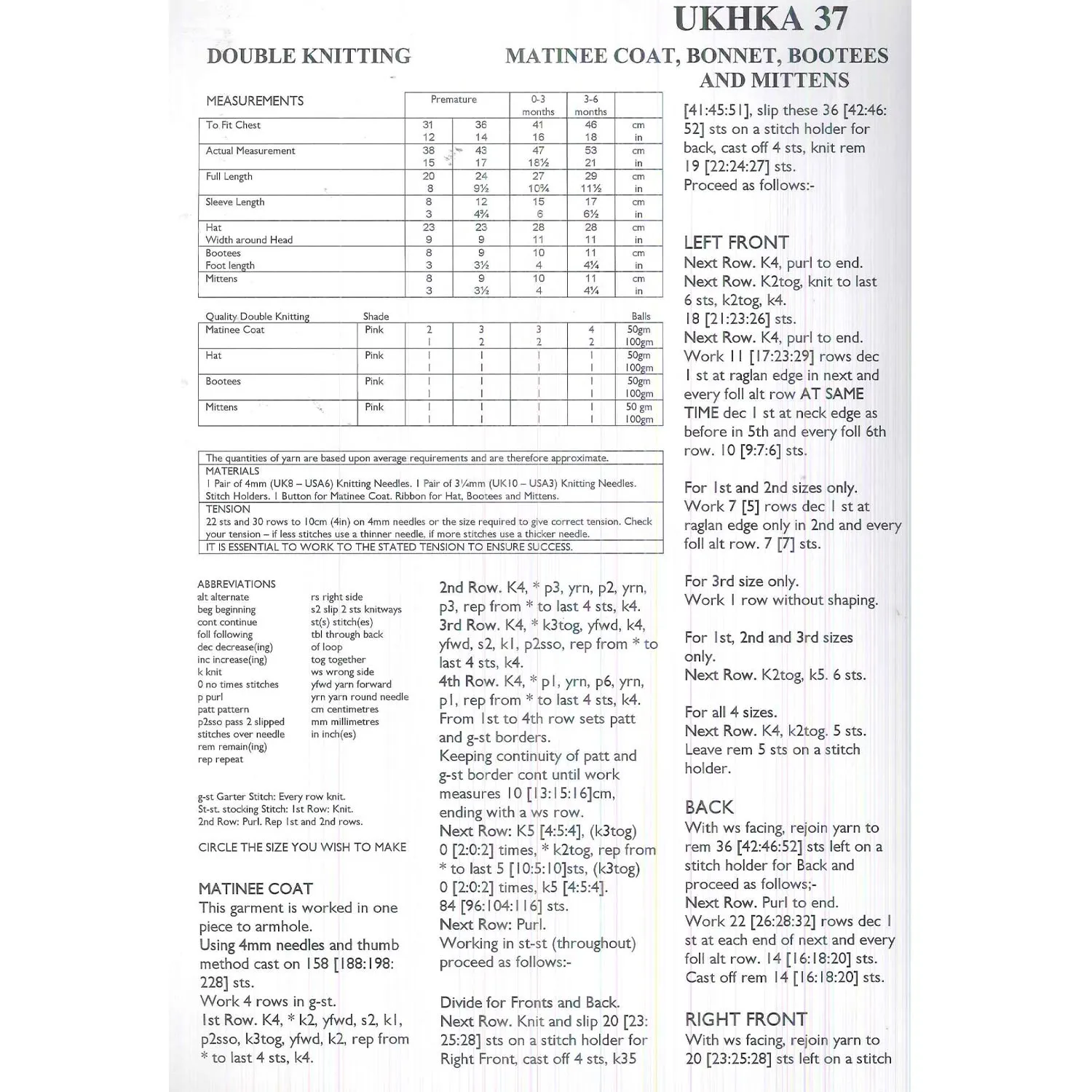 Children's Knitting Patterns