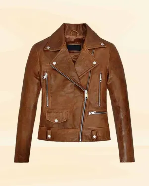 Classy Caramel leather jacket