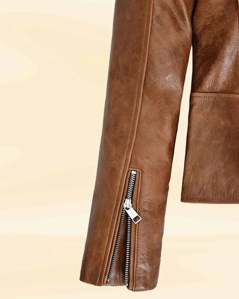 Classy Caramel leather jacket