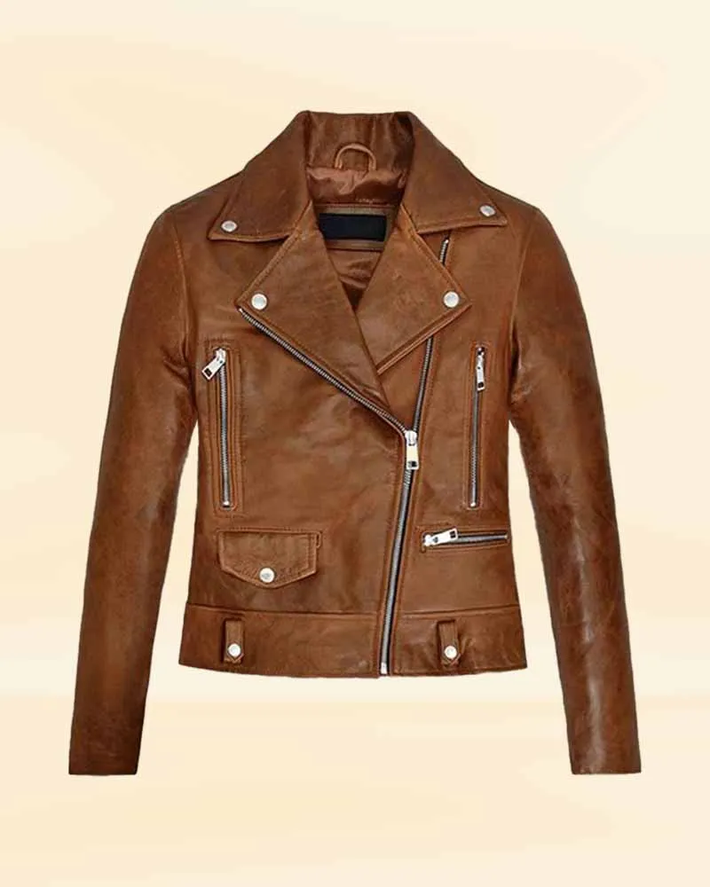 Classy Caramel leather jacket