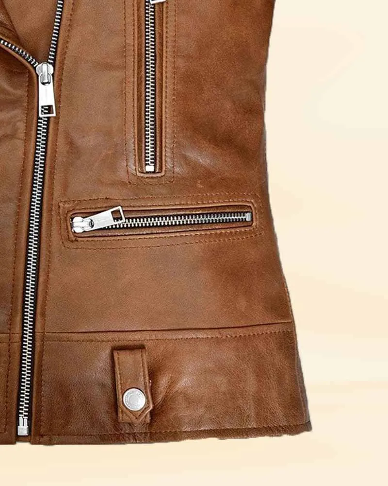 Classy Caramel leather jacket