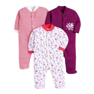 Daddy - G Rompers/Sleepsuits/Jumpsuit /Night Suits for New Born Babies - Purple