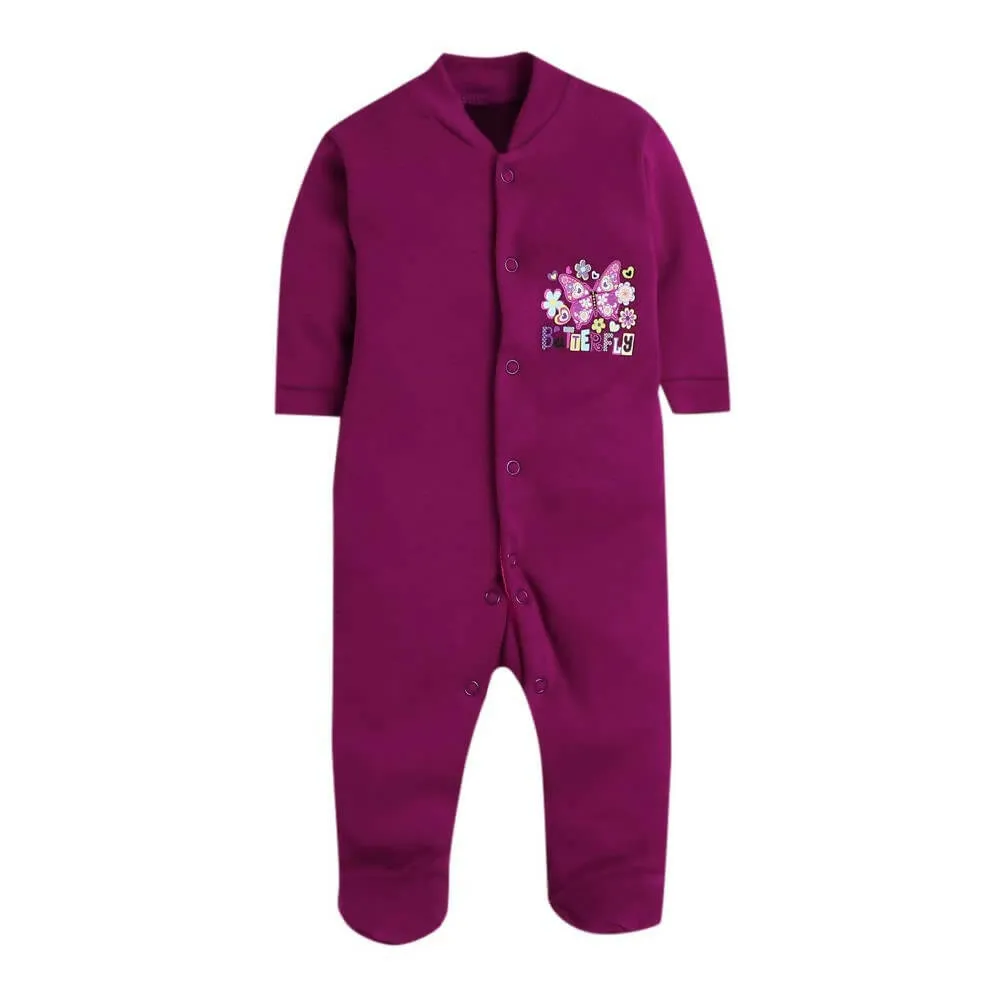 Daddy - G Rompers/Sleepsuits/Jumpsuit /Night Suits for New Born Babies - Purple