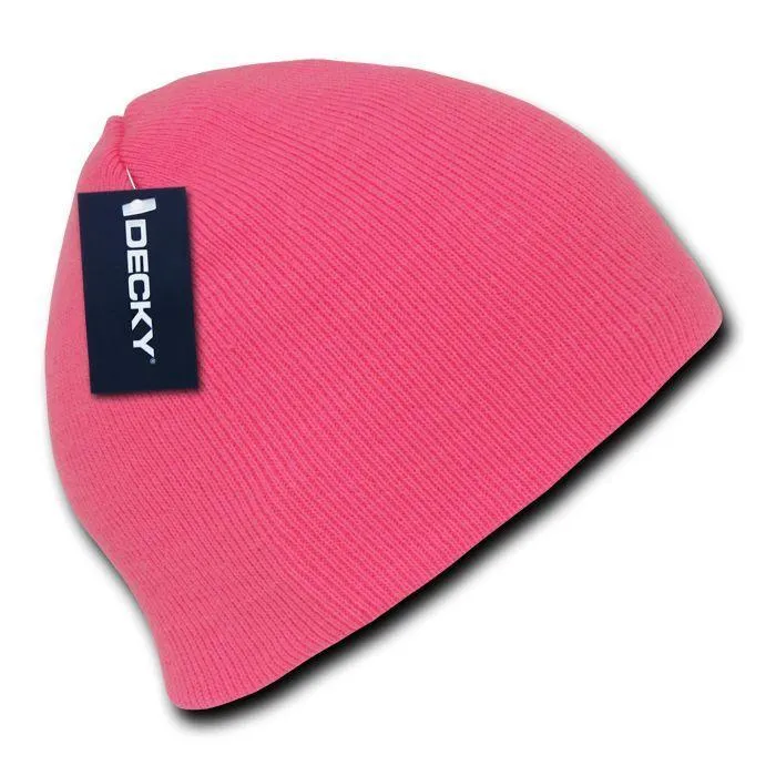 Decky Bright Neon Short Uncuff Beanies Caps Hats Knit Ski Skull Snowboard Winter