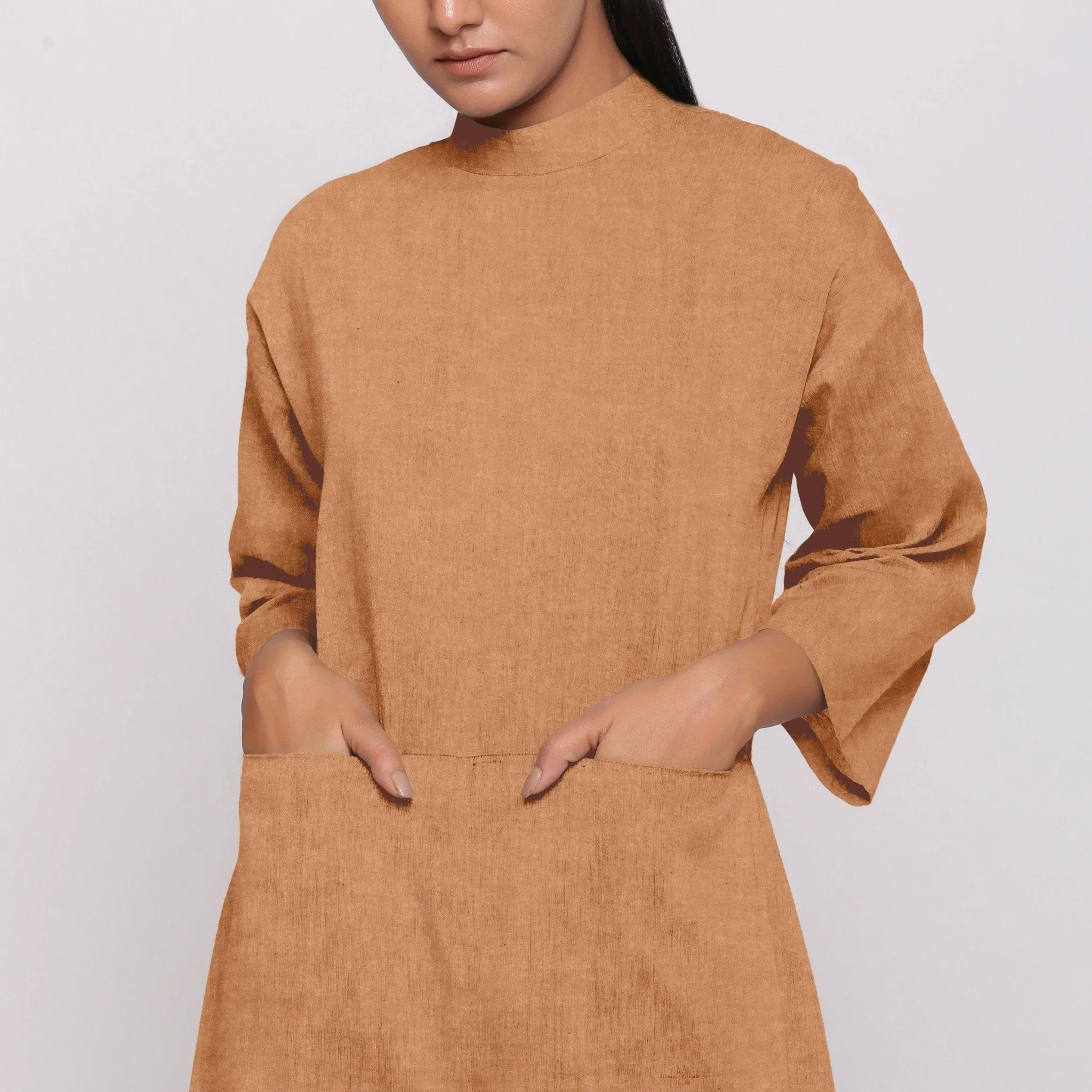Desert Yellow 100% Linen High Neck Jumpsuit