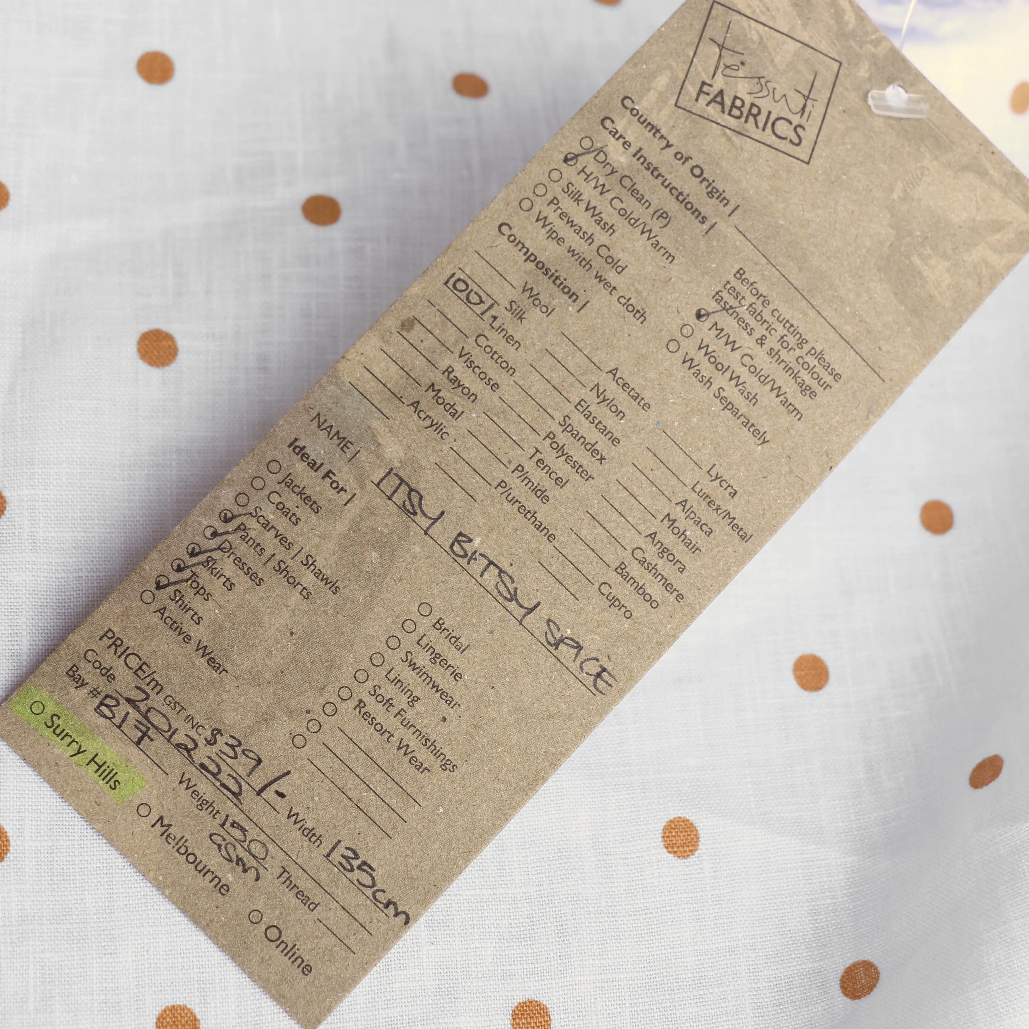 Itsy Bitsy Spice Linen