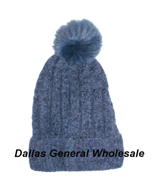 Ladies Fashion Thermal Pearl Beanie Hats Wholesale