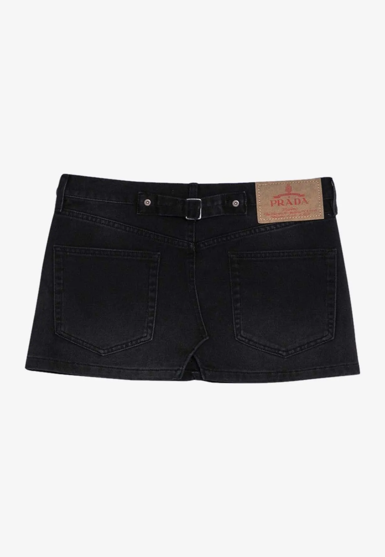 Logo-Patch Mini Denim Skirt