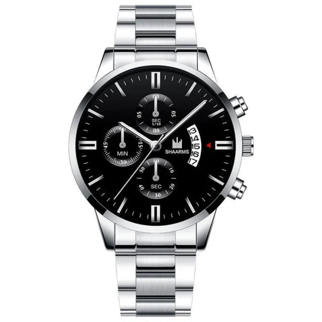 Luxury Casual Watch Quartz Stainless Steel Waterproof Calendar Sports Clock Watches
