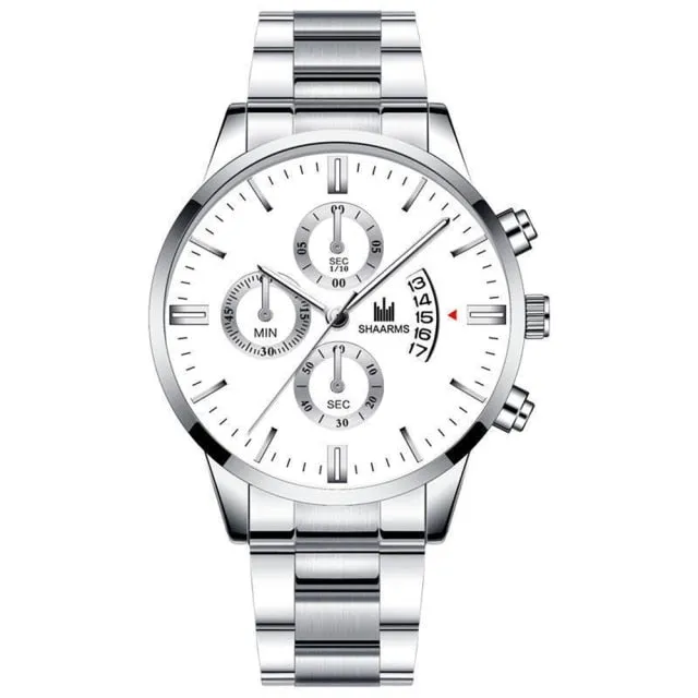 Luxury Casual Watch Quartz Stainless Steel Waterproof Calendar Sports Clock Watches
