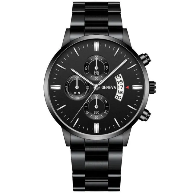 Luxury Casual Watch Quartz Stainless Steel Waterproof Calendar Sports Clock Watches