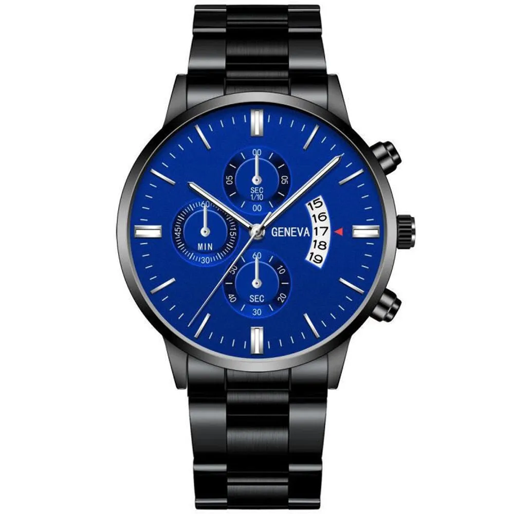Luxury Casual Watch Quartz Stainless Steel Waterproof Calendar Sports Clock Watches