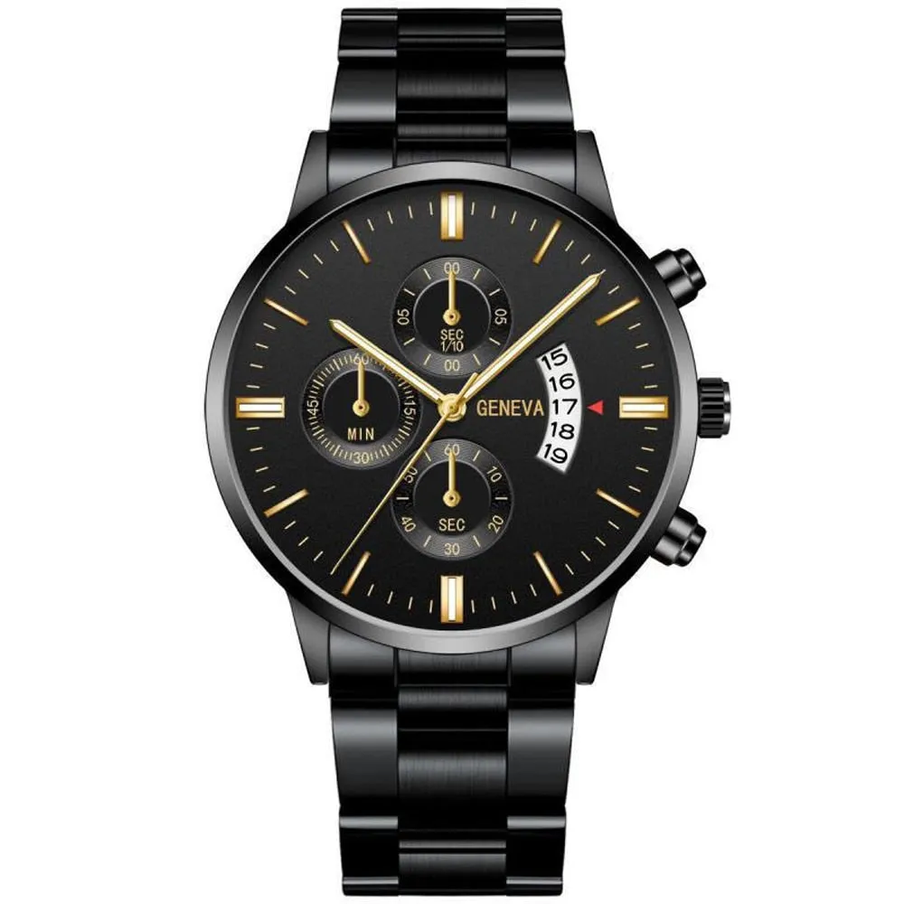 Luxury Casual Watch Quartz Stainless Steel Waterproof Calendar Sports Clock Watches