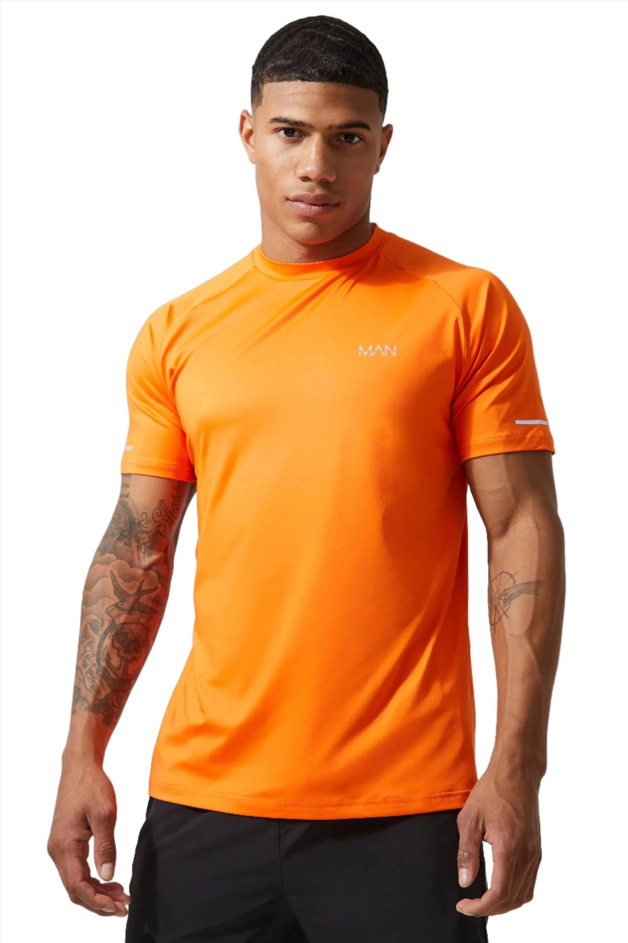MAN ACTIVE GYM RAGLAN T-SHIRT - ORANGE