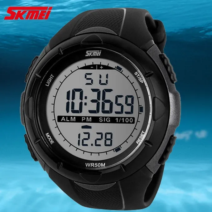 Men LED Digital Military Watch 50M Dive Swim Dress Sports Watches Fashion Outdoor Wristwatches