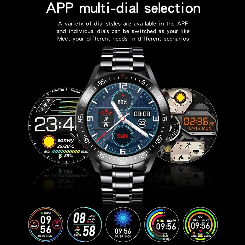 Men Multifunction HD Resolution Full Touch Screen  Fitness Waterproof Sports Watch