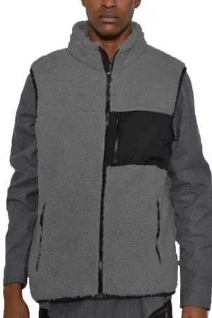 Mens Soft Padded Sherpa Fleece Vests