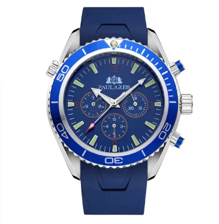 Mens Watch Rubber Strap Automatic Self Wind Mechanical Watch for Men