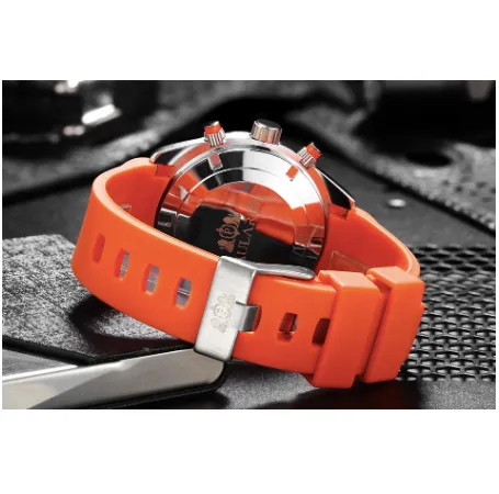 Mens Watch Rubber Strap Automatic Self Wind Mechanical Watch for Men