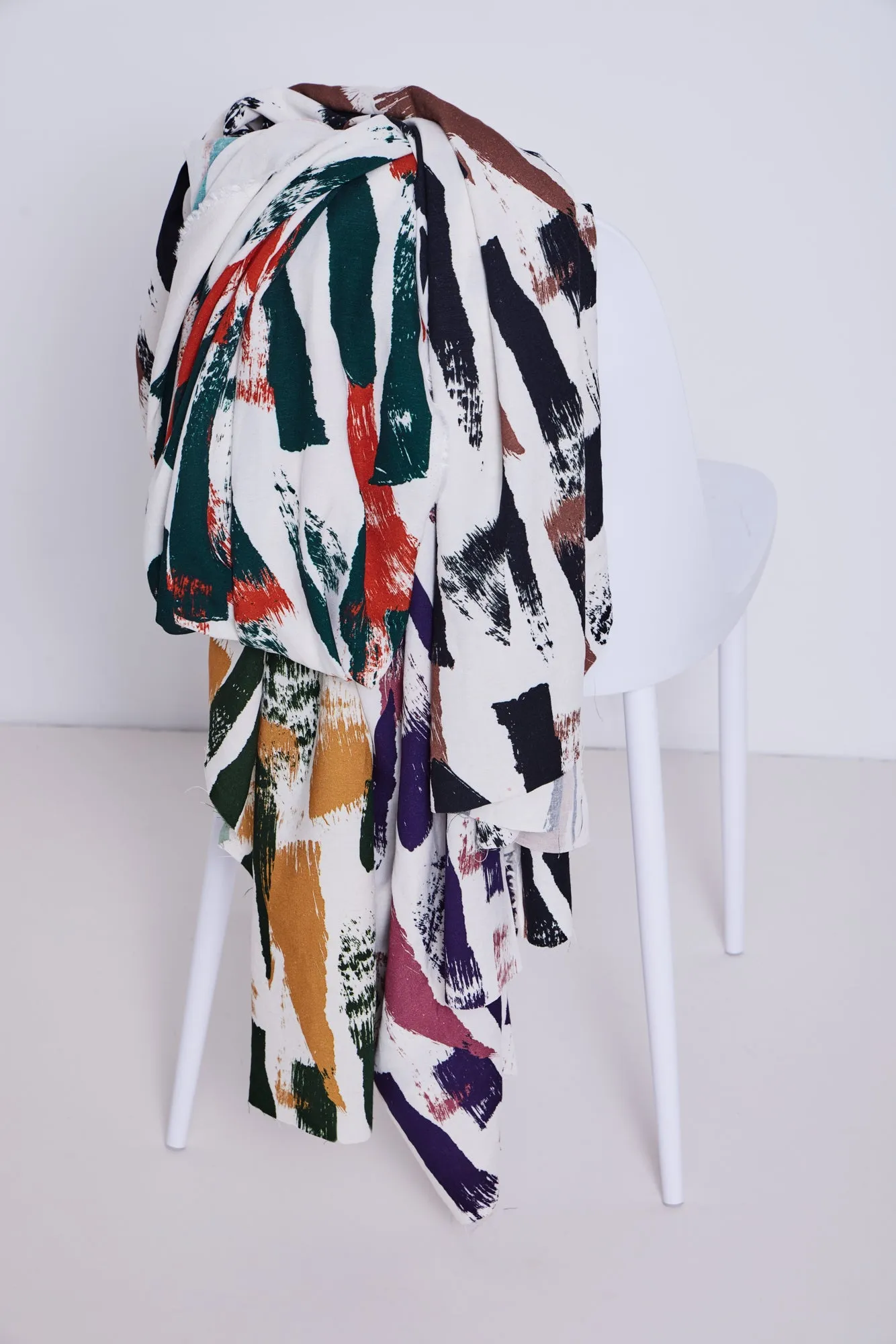 Mind The MAKER - Oda Brush Viscose Linen Noil in Black & Old Rose