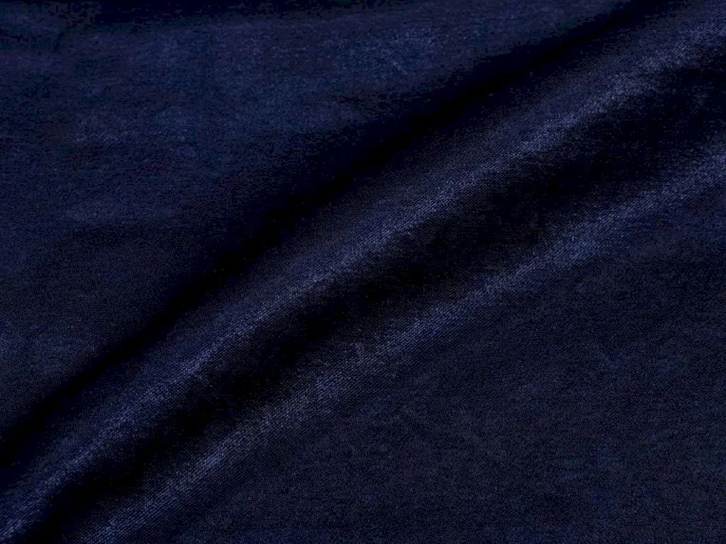 Navy Blue Plain Viscose Gaji Silk Fabric (Wholesale)