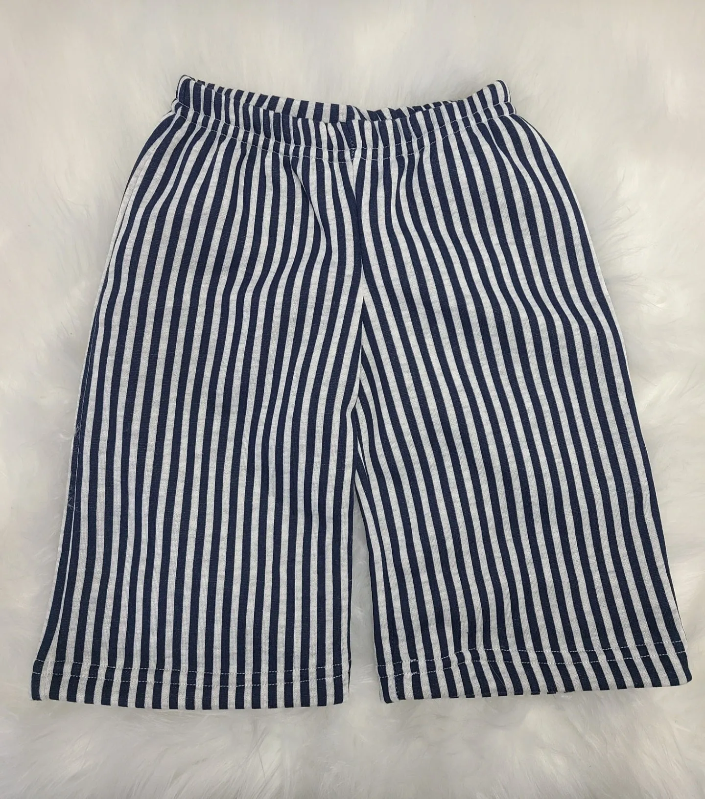 Navy Stripe Barcelona Baby Fleece Pants