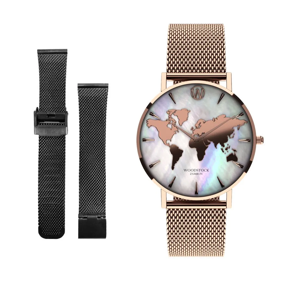 Pearl World Map ® Waterproof Watch