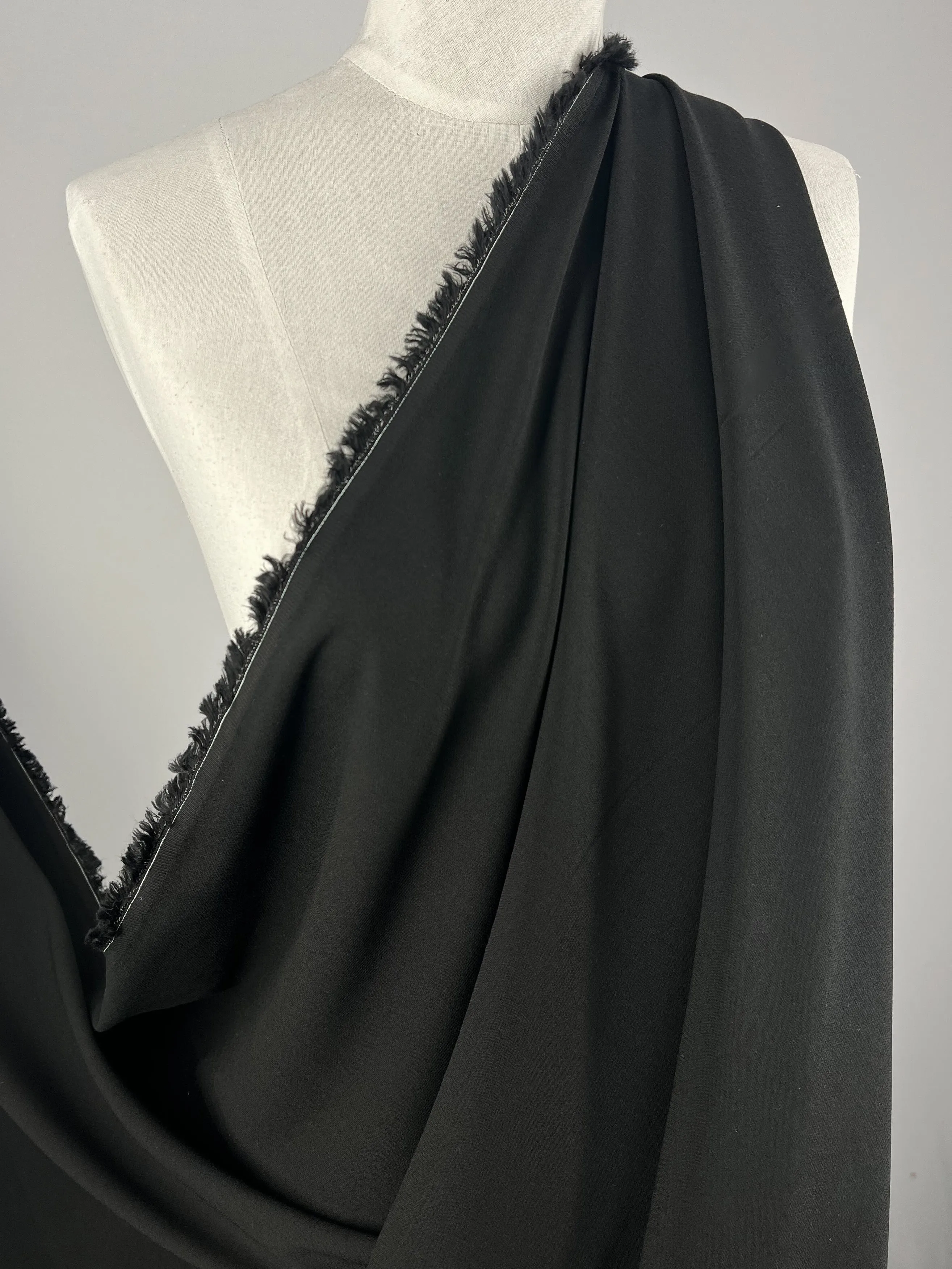 Premium Viscose Suiting - Raven - 130cm