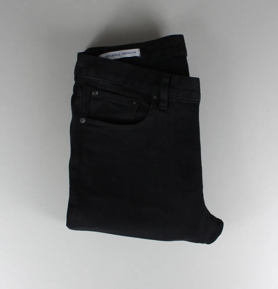 Pretty Green Castlefield Skinny Fit Jeans Black