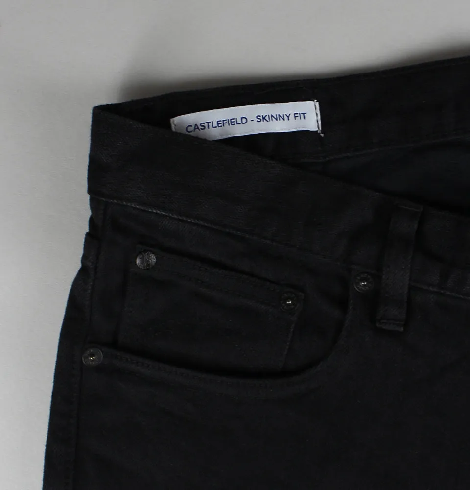 Pretty Green Castlefield Skinny Fit Jeans Black
