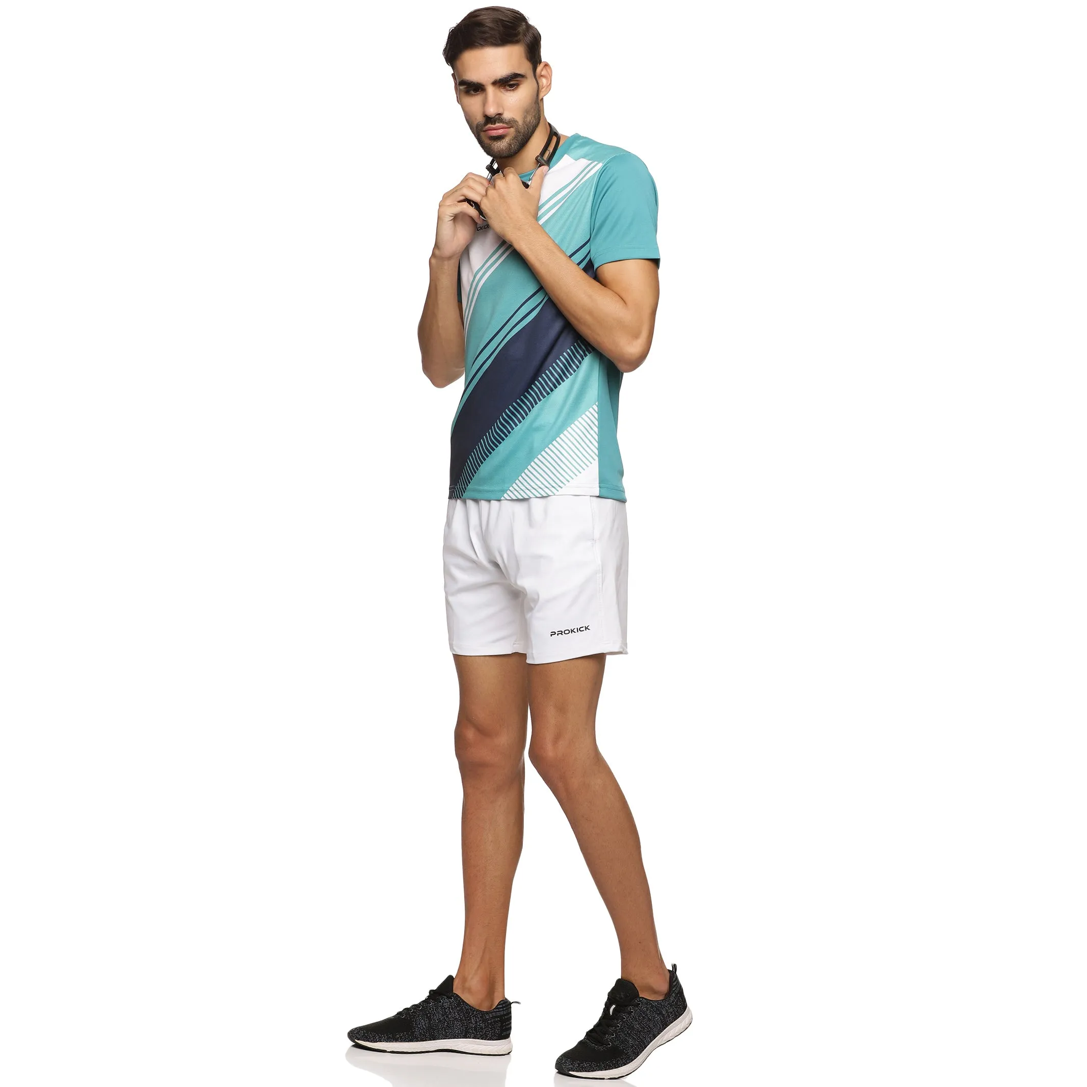 Prokick Lycra Sports Shorts for Men, White