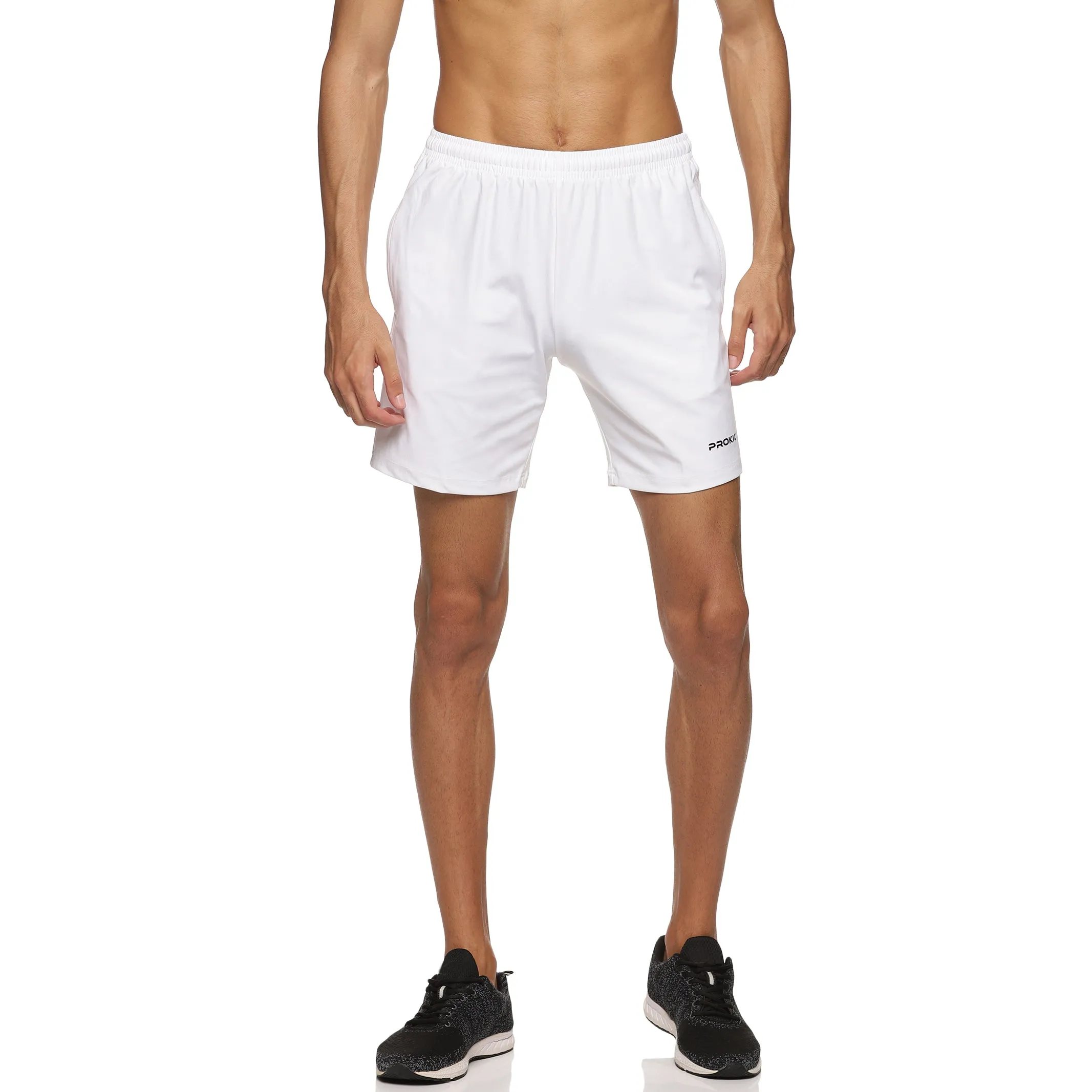 Prokick Lycra Sports Shorts for Men, White