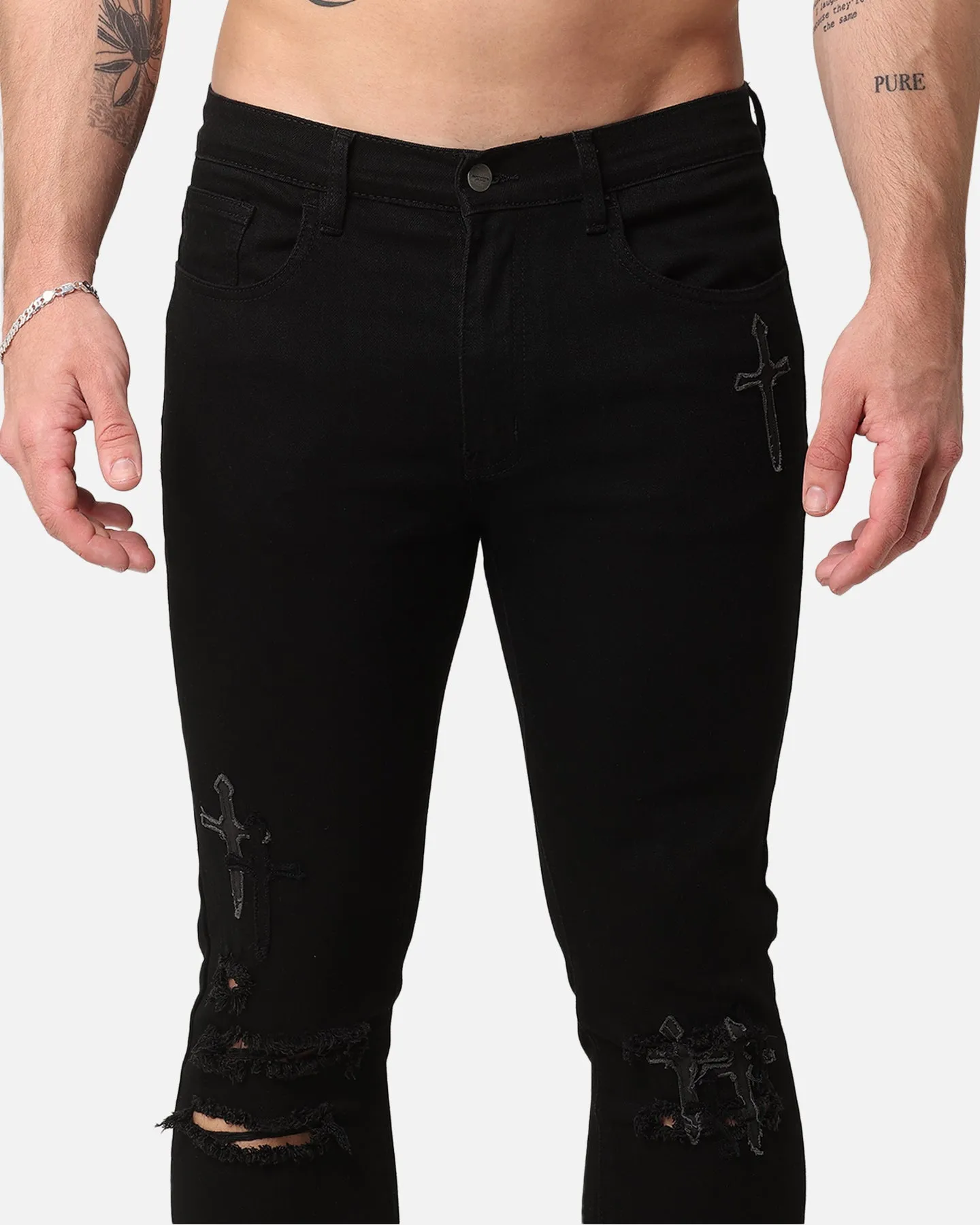 Saint Morta Crossfire Jeans Black