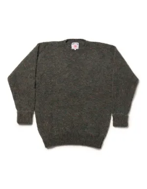 SHAGGY DOG SWEATER BLUE/BROWN - CLASSIC FIT