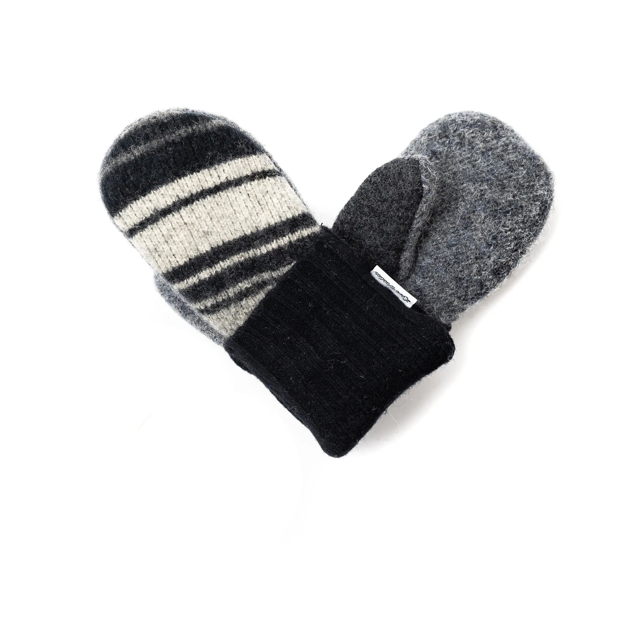 Small Kid's Wool Sweater Mittens | Shadows