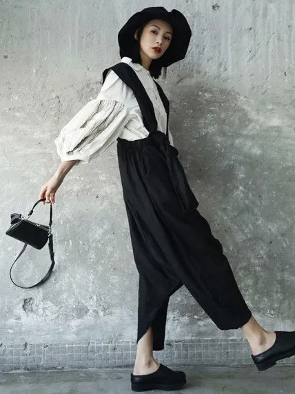 Solid Linen Loose Harem Pants