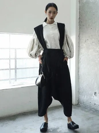 Solid Linen Loose Harem Pants