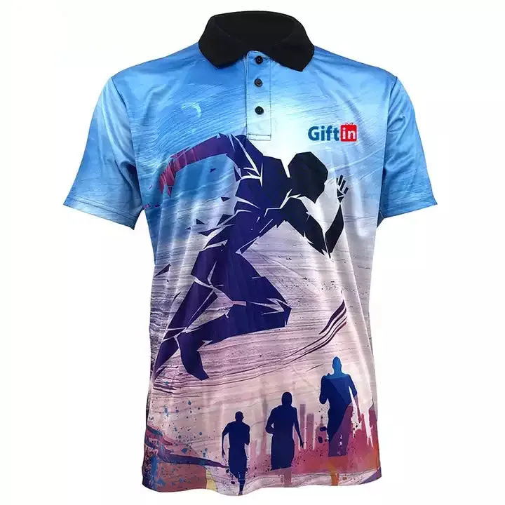 Sublimation Marathon custom printing Polo shirt