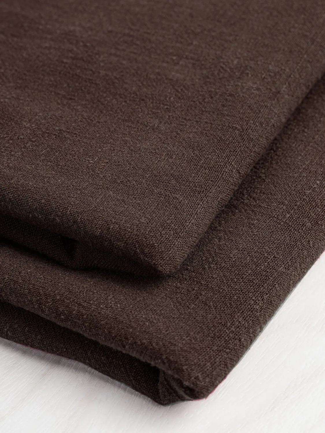 Textured Viscose Linen - Brown
