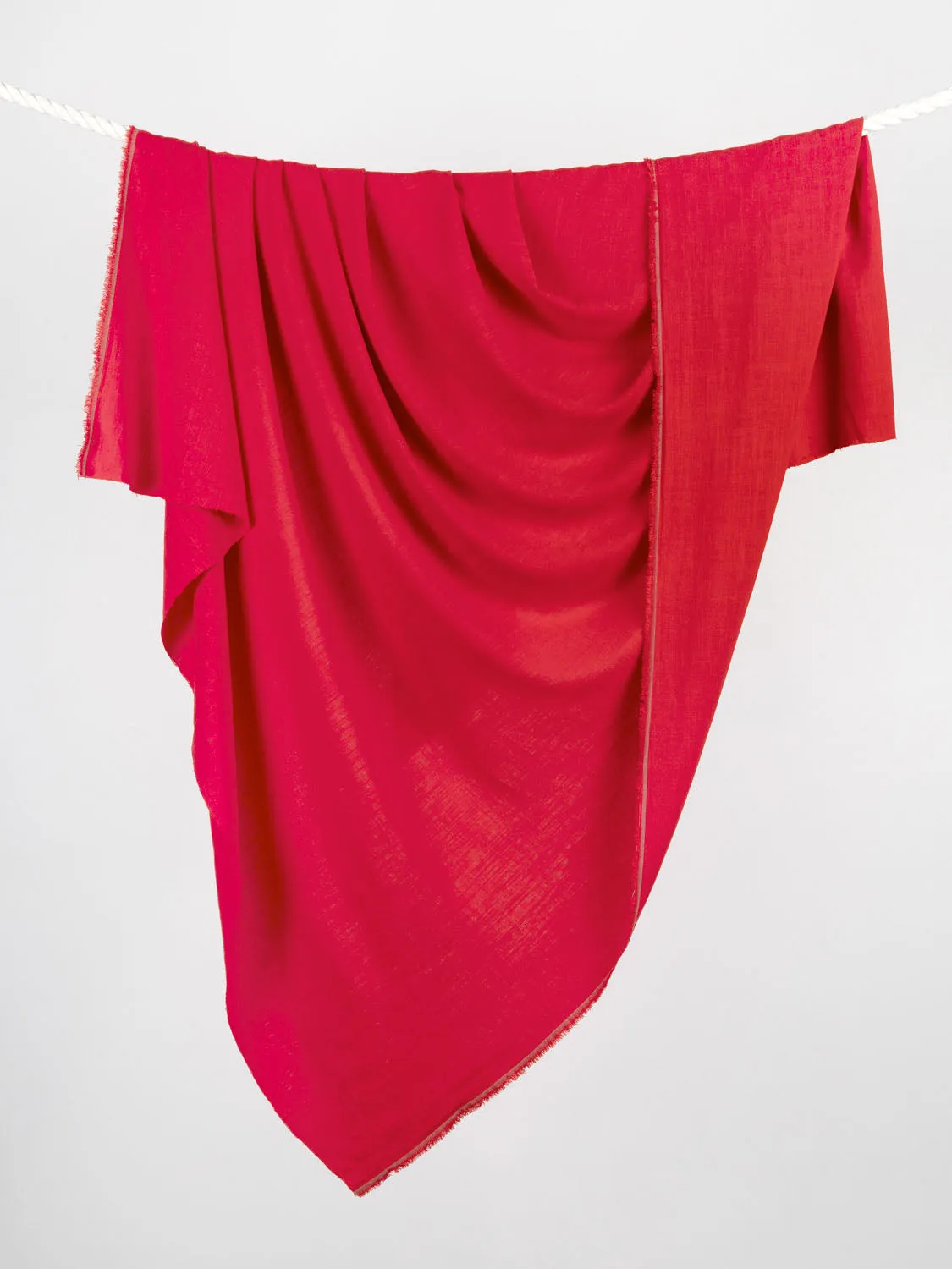 Textured Viscose Linen - Crimson